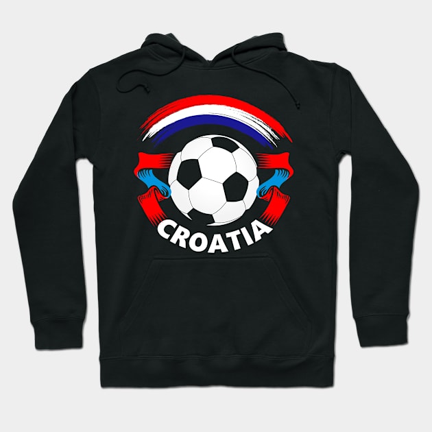 Croatia Soccer Fan Shirt with Croatian Flag and Football Hoodie by Family Heritage Gifts